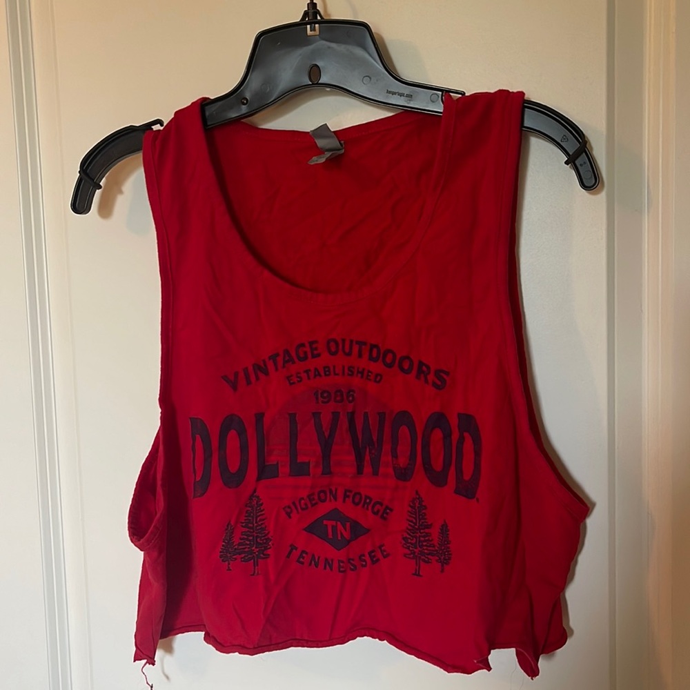 Red Dollywood crop top, EUC